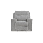 Pewter Power Recliner, 1-Seat, Polyester Fabric