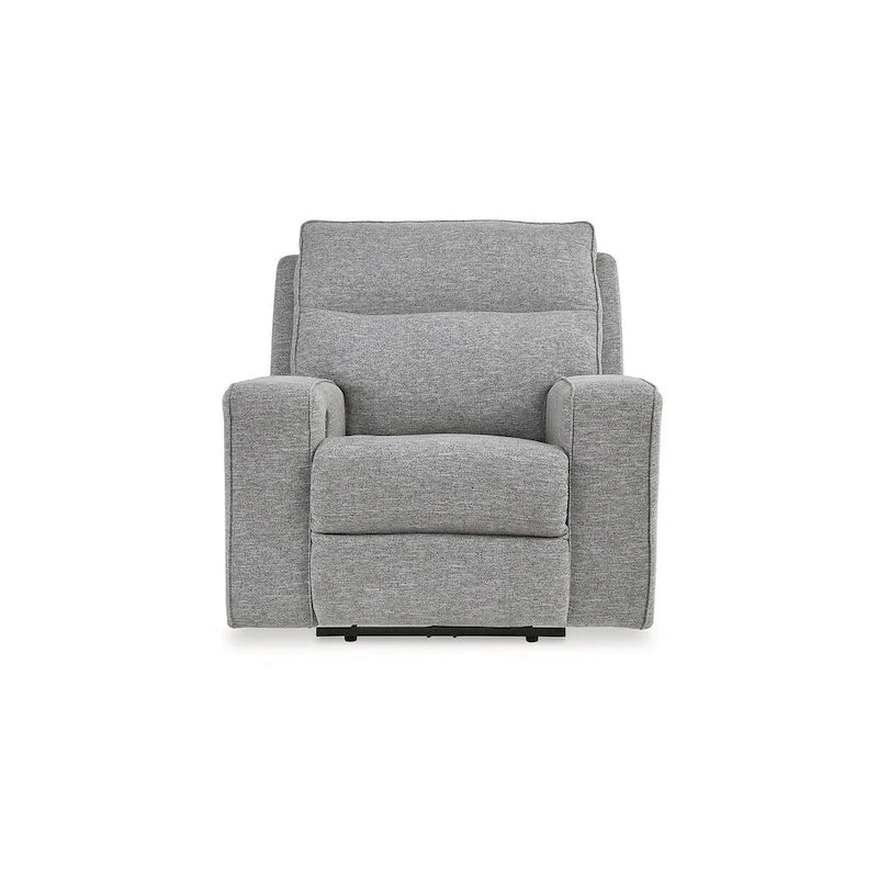 Pewter Power Recliner, 1-Seat, Polyester Fabric