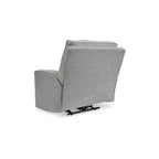 Pewter Power Recliner, 1-Seat, Polyester Fabric