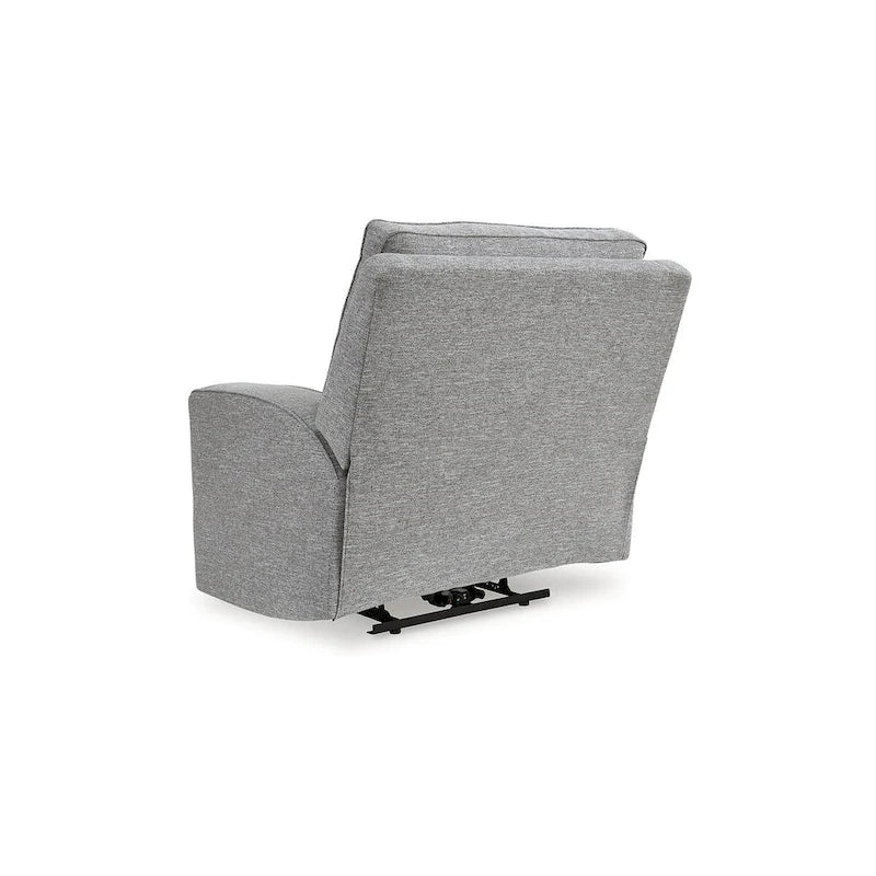Pewter Power Recliner, 1-Seat, Polyester Fabric