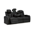 Midnight Power Reclining Sofa, 2-Seat, Faux Leather – 86"W × 42"D × 42"H