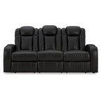 Midnight Power Reclining Sofa, 2-Seat, Faux Leather – 86"W × 42"D × 42"H