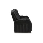 Midnight Power Reclining Sofa, 2-Seat, Faux Leather – 86"W × 42"D × 42"H