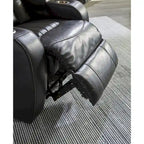 Midnight Power Reclining Sofa, 2-Seat, Faux Leather – 86"W × 42"D × 42"H
