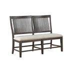 Brown/Beige Linen Fabric Rustic Dining Bench – 2 or 3 Seater
