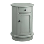 Grey Wood-Top Accent Cabinet with Door & Drawer