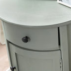 Grey Wood-Top Accent Cabinet with Door & Drawer