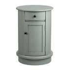 Grey Wood-Top Accent Cabinet with Door & Drawer