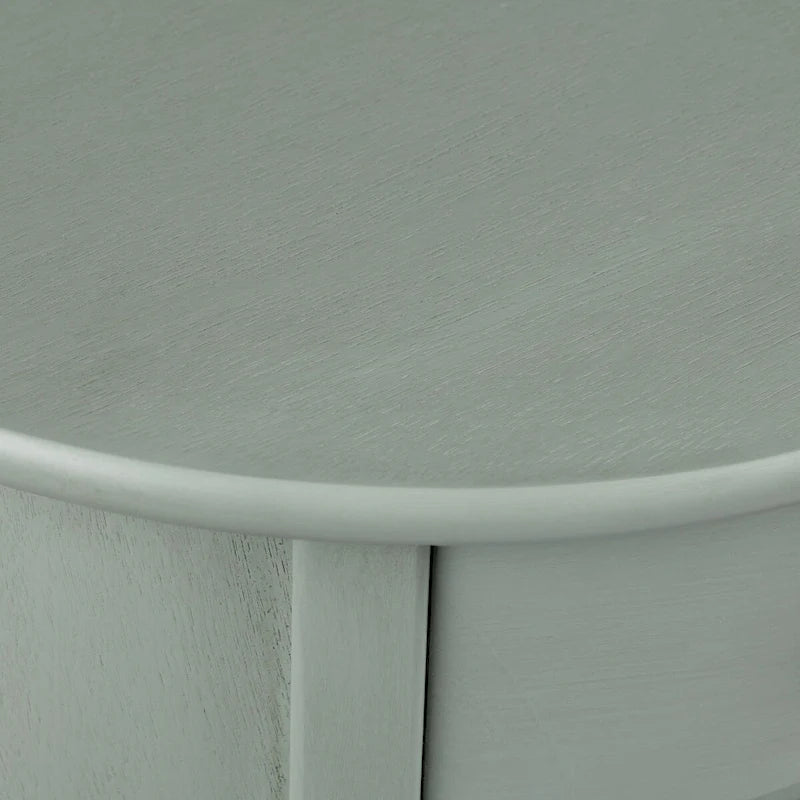 Grey Wood-Top Accent Cabinet with Door & Drawer