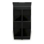 Black Chairside End Table with USB Ports – 16W x 21D x 24H