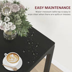 Rustic Brown 3-Piece Dining Table Set for 2, Counter Height with Slatted Chairs