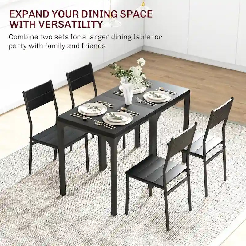 Rustic Brown 3-Piece Dining Table Set for 2, Counter Height with Slatted Chairs
