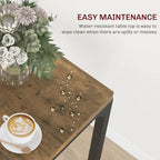Rustic Brown 3-Piece Dining Table Set for 2, Counter Height with Slatted Chairs