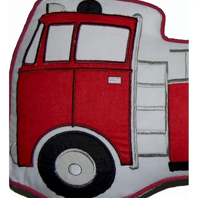 Cojín Decorativo Clásico Camión de Bomberos Rojo