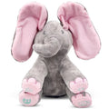 Peluche animado de elefante Kaia que canta con función interactiva de "peek-a-boo"