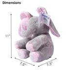 Peluche animado de elefante Kaia que canta con función interactiva de "peek-a-boo"