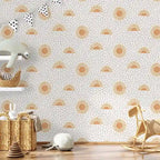 Papel pintado sin pegamento Boho Sunbeam - 396 pulg. x 20.8 pulg.