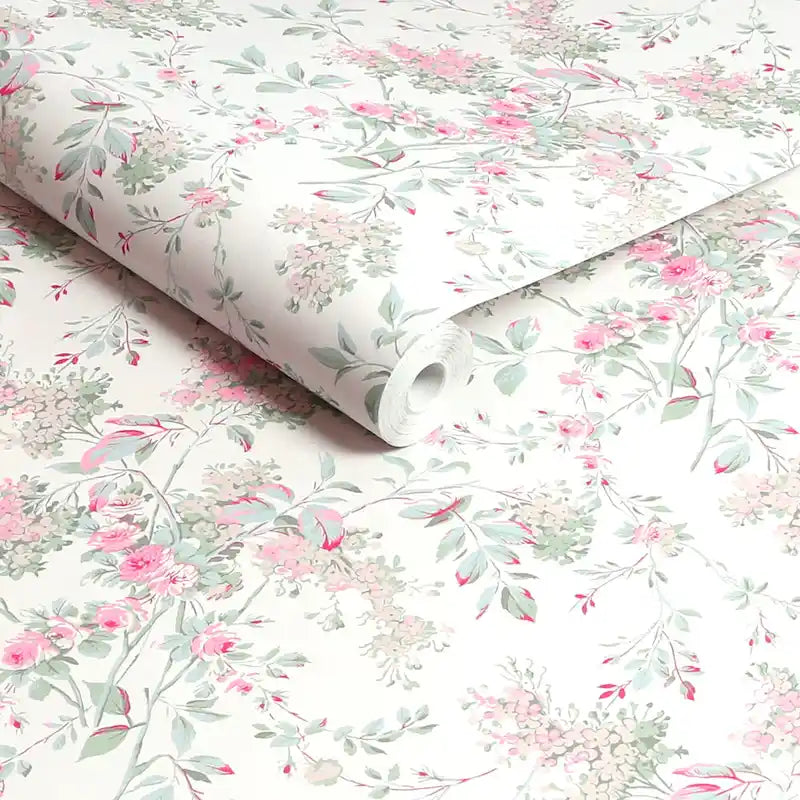 Papel pintado romántico rosa palo