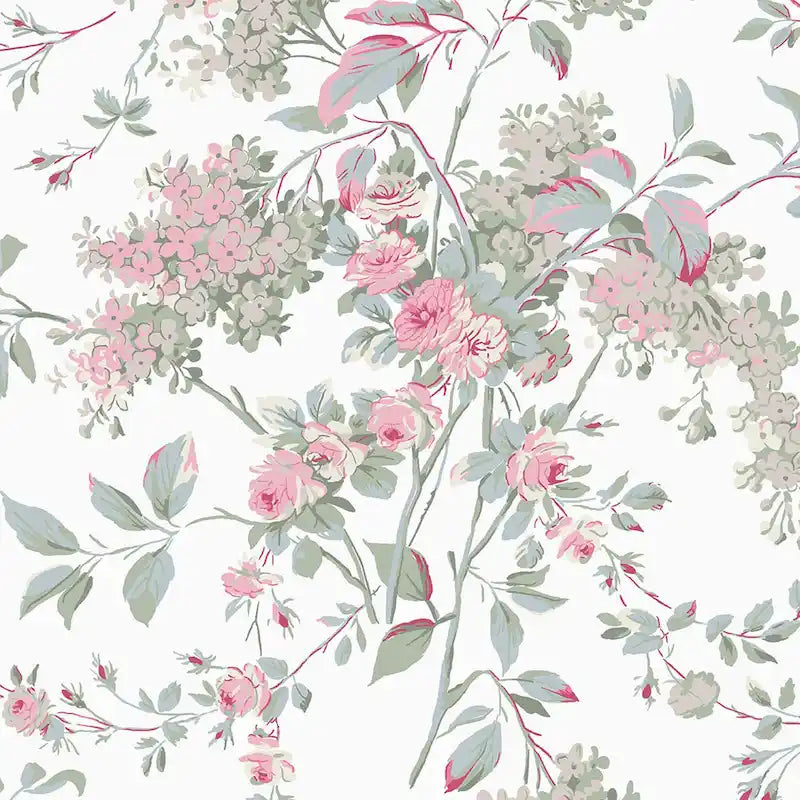 Papel pintado romántico rosa palo