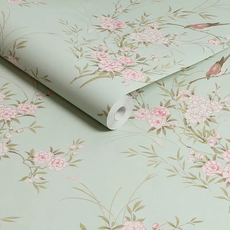 Papel pintado a rayas Harborough verde oliva