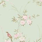 Papel pintado a rayas Harborough verde oliva