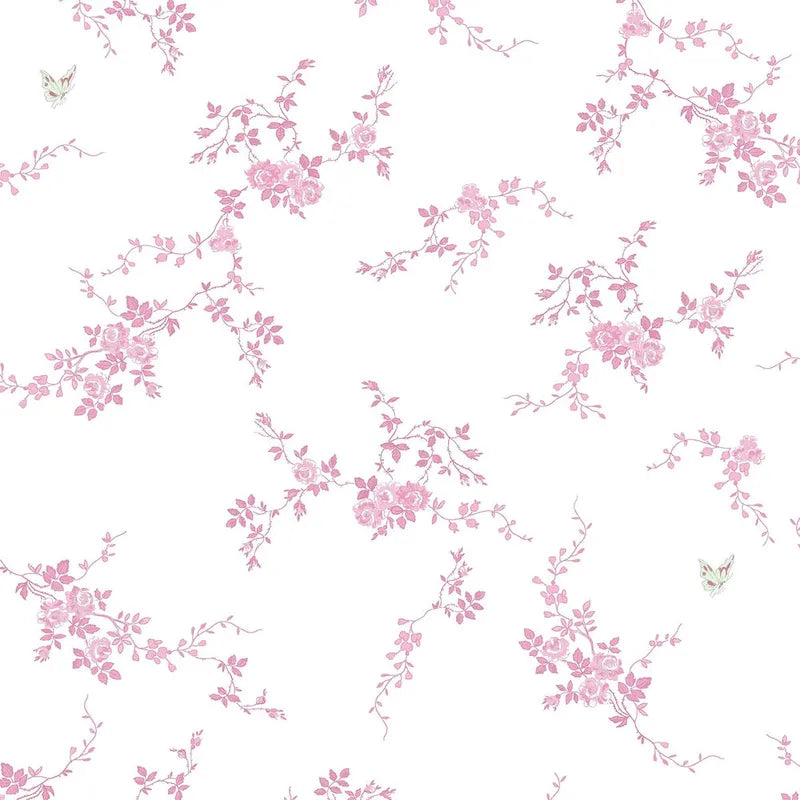 Shabby Chic by Rachel Ashwell Butterflies Pink Wallpaper